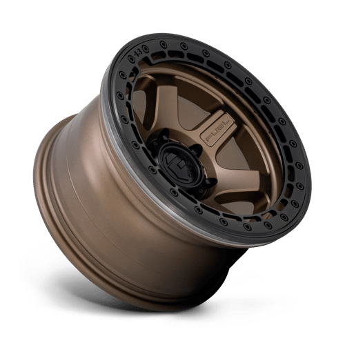 FUEL OFF-ROAD D124 BLOCK BEADLOCK 17X9 5X127 -15 71.5 MATTE BRONZE WITH MATTE BLACK RING