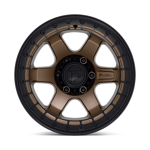 FUEL OFF-ROAD D124 BLOCK BEADLOCK 17X9 5X127 -15 71.5 MATTE BRONZE WITH MATTE BLACK RING