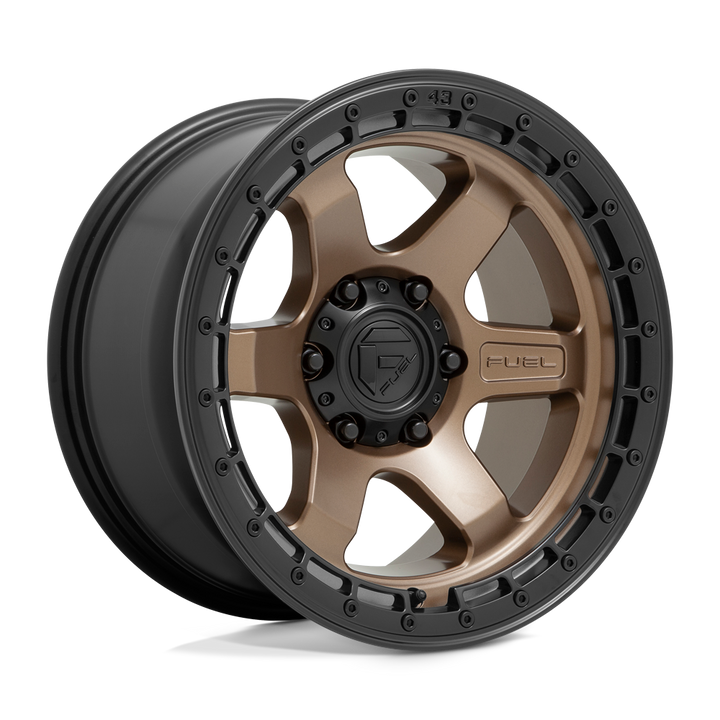 CARBURANT TOUT-TERRAIN D751 BLOC 18X9 6X120 20 67.06 BRONZE MAT AVEC ANNEAU NOIR