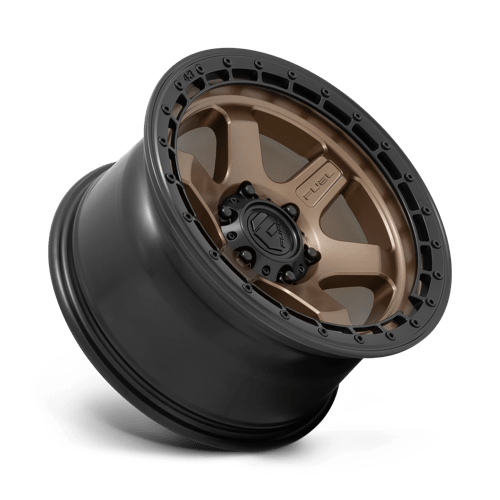 CARBURANT TOUT-TERRAIN D751 BLOC 17X9 6X135 1 87.1 BRONZE MAT AVEC ANNEAU NOIR