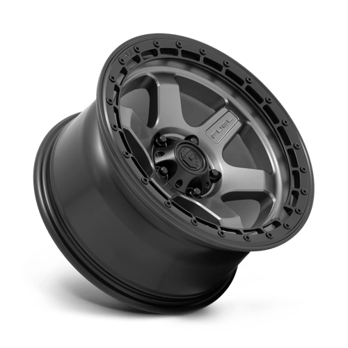 CARBURANT TOUT-TERRAIN D752 BLOC 17X9 6X139.7 -12 106.1 GUNMETAL MAT AVEC ANNEAU NOIR