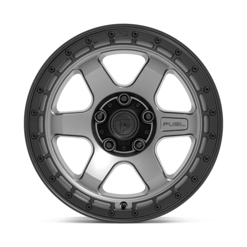 CARBURANT TOUT-TERRAIN D752 BLOC 17X9 6X139.7 -12 106.1 GUNMETAL MAT AVEC ANNEAU NOIR