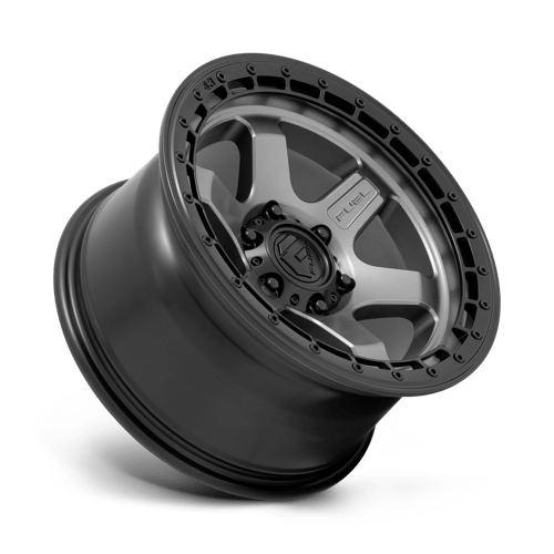 CARBURANT TOUT-TERRAIN D752 BLOC 17X9 6X114.3 1 66.06 GUNMETAL MAT AVEC ANNEAU NOIR