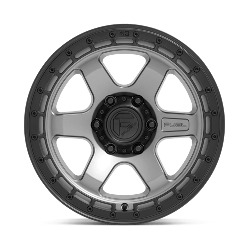 CARBURANT TOUT-TERRAIN D752 BLOC 17X9 6X114.3 1 66.06 GUNMETAL MAT AVEC ANNEAU NOIR
