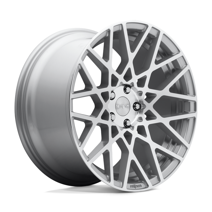 Rotiform 1pc R110 Blq 19x8.5 5x112 35 66.56 Gloss Silver Machined