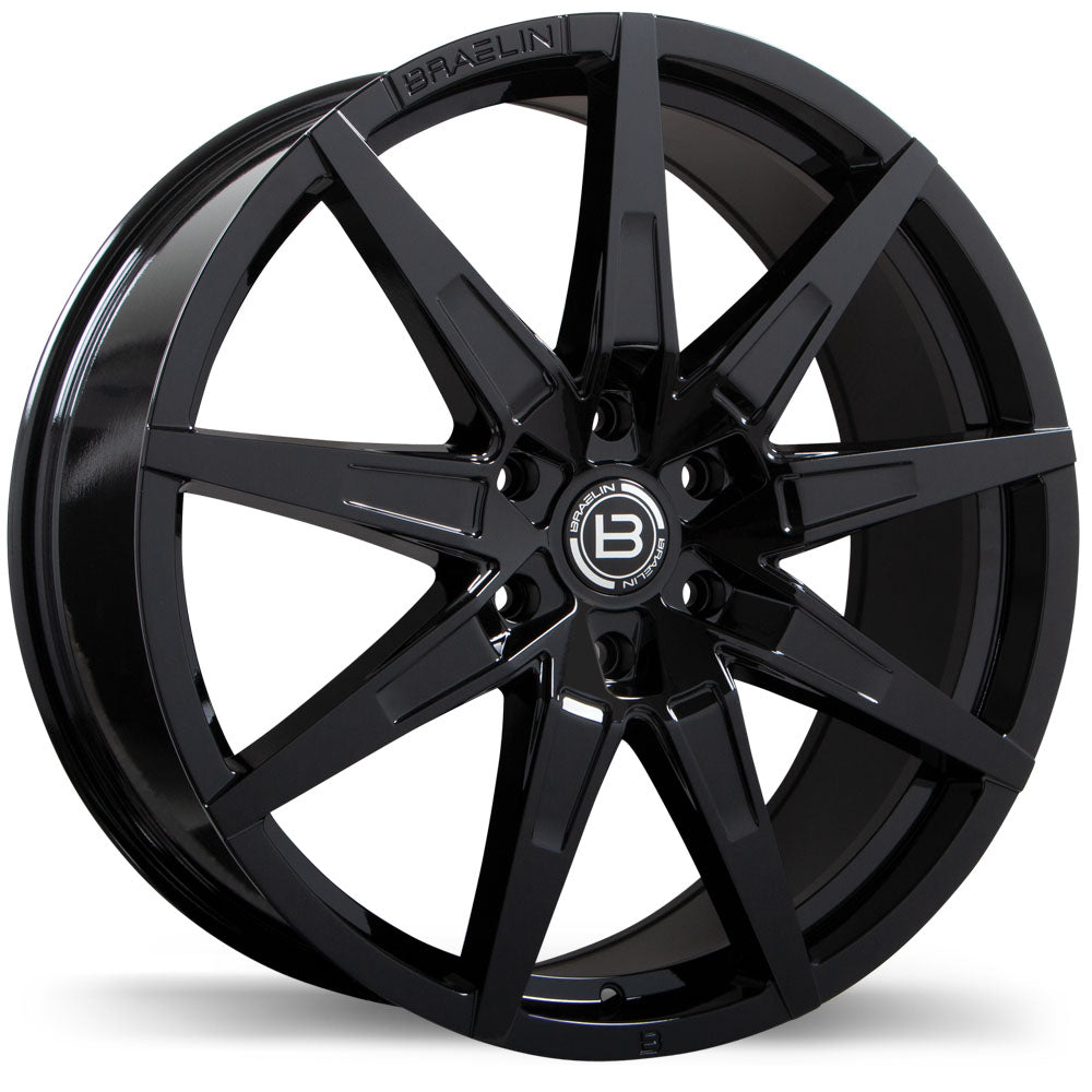 Braelin BR15 22x9.0 6x139.7mm +45 95.1mm Gloss Black