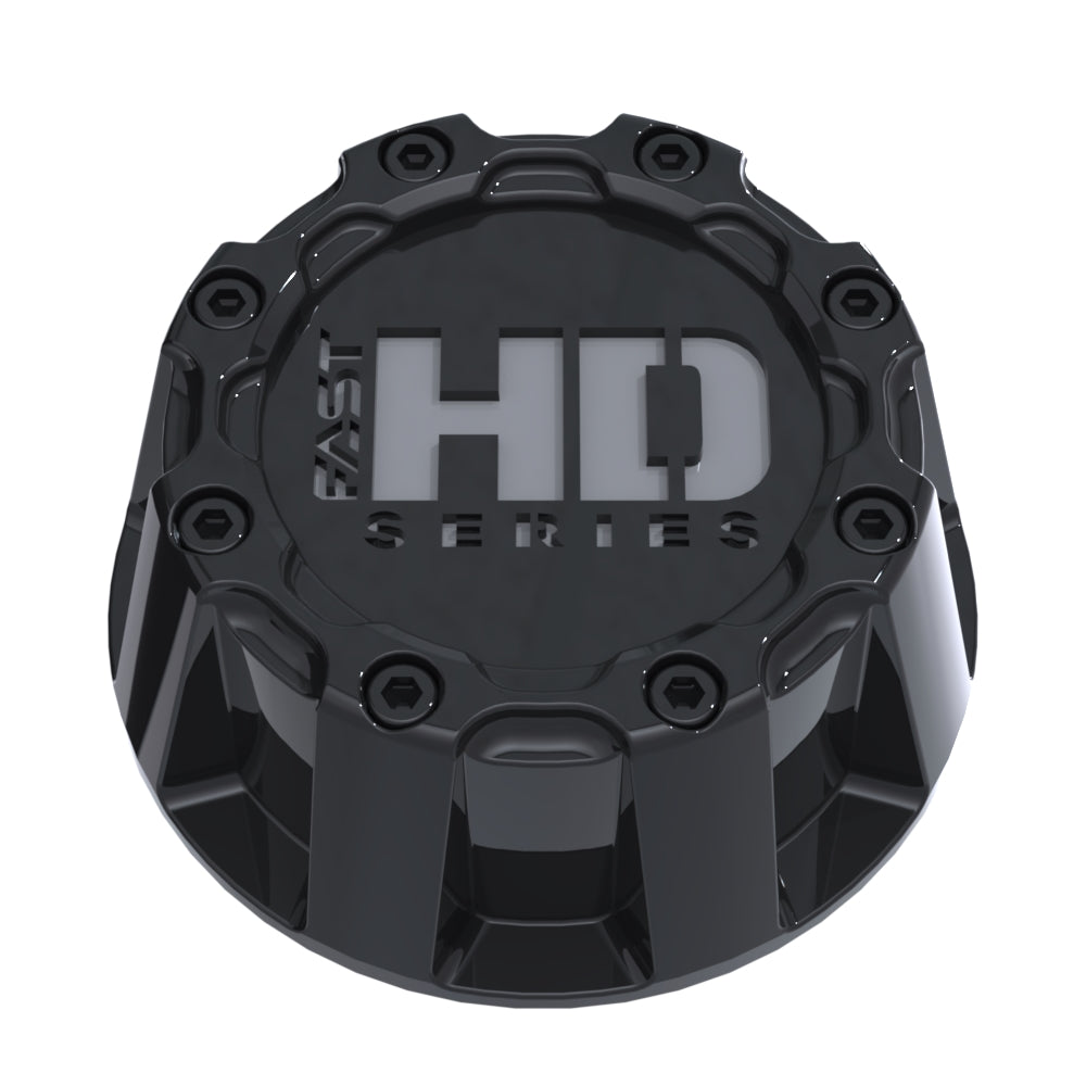 Gloss Black Cap With Gloss Black Hardware And Light Grey Fast HD Series Logo - C-1015PF33BVF