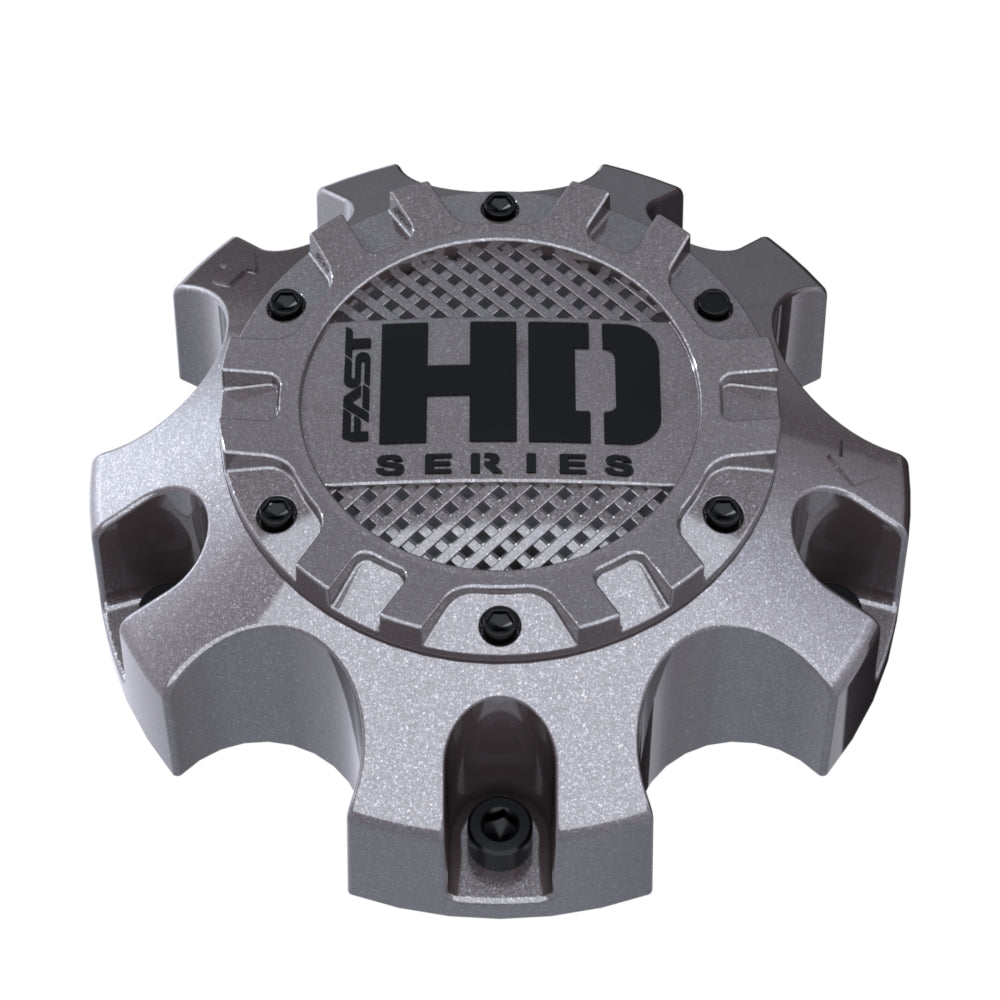Gloss Gunmetal Cap With Satin Black Hardware And Black Fast HD Series Logo - C-1310PF0MBF