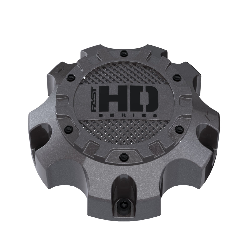 Gloss Gunmetal Cap With Satin Black Hardware And Black Fast HD Series Logo - C-1350PF0MBF