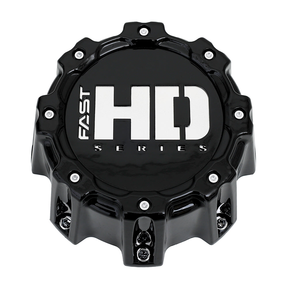 Gloss Black Cap With Gloss Silver Hardware And Silver Fast HD Series Logo - C-1600PF0BQF