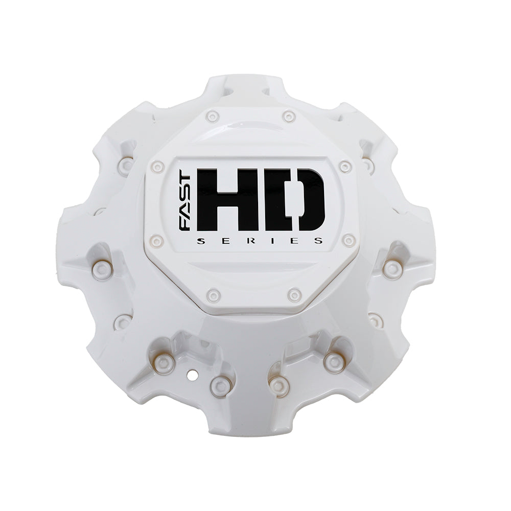 Gloss White Cap With Gloss White Hardware And Black Fast HD Series Logo - C-2130PF0WBF