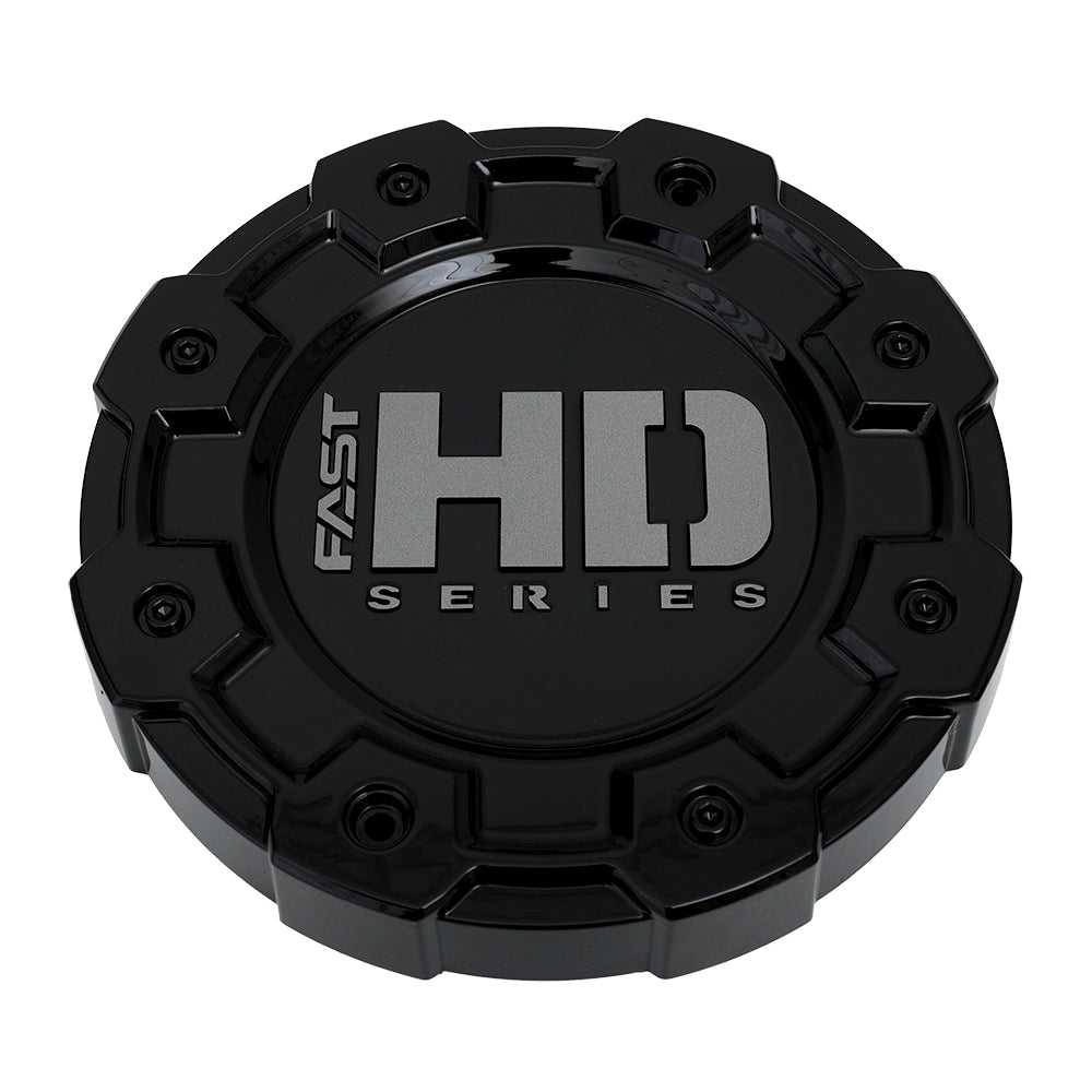 Gloss Black Cap With Gloss Black Hardware And Grey Fast HD Series Logo - C-2157PF0BVF