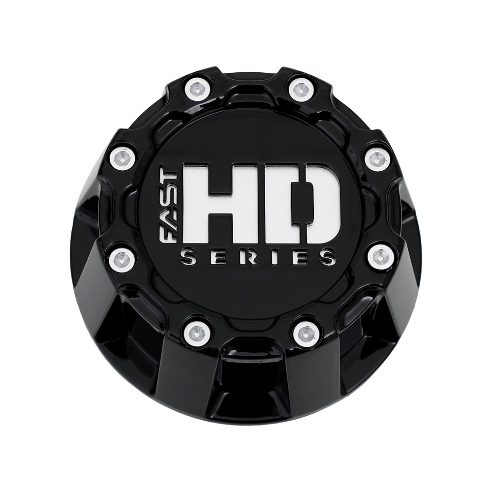 Gloss Black Cap With Gloss Silver Hardware And Silver Fast HD Series Logo - C-816PF30BQF