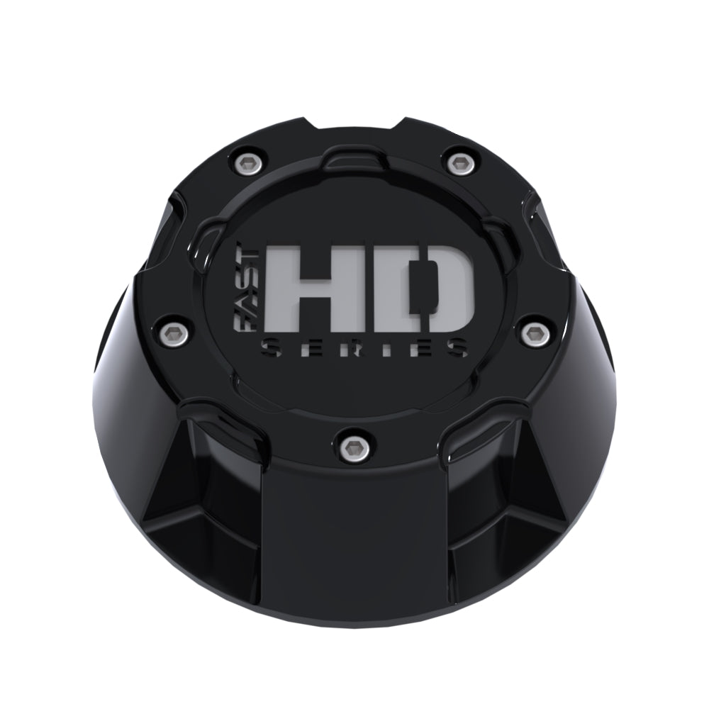 Gloss Black Cap With Gloss Silver Hardware And Silver Fast HD Series Logo - C-915PF10BQF