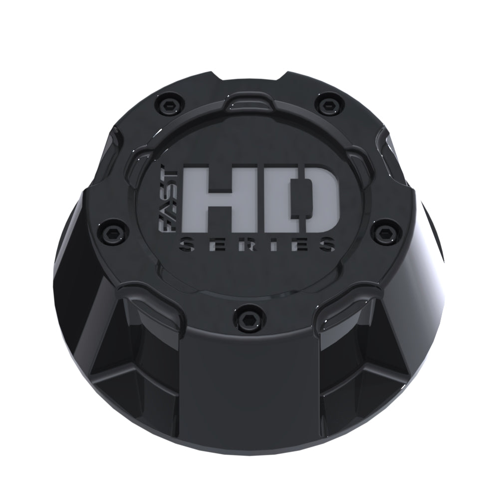 Gloss Black Cap With Gloss Black Hardware And Light Grey Fast HD Series Logo - C-915PF10BVF