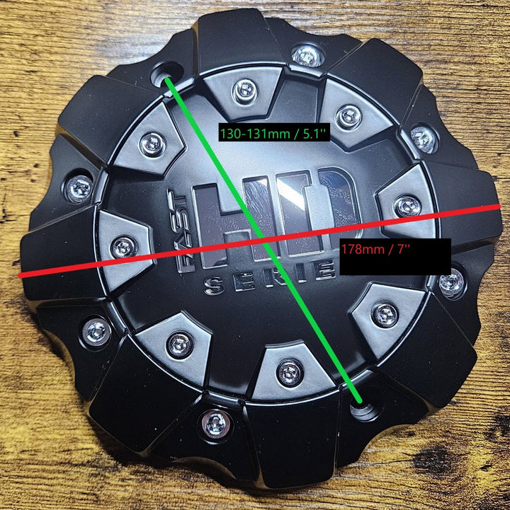 Chrome Cap -  Chrome Hardware With Black Fast HD Series Logo