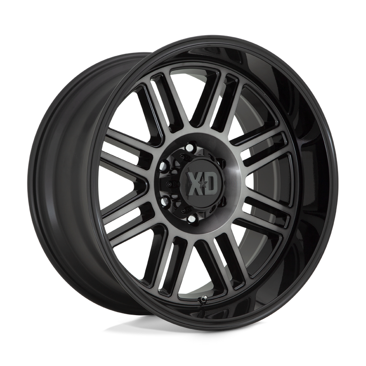 XD Wheels Xd850 Cage 20x10 6x139.7 -18 106.1 Noir Brillant Avec Teinte Grise