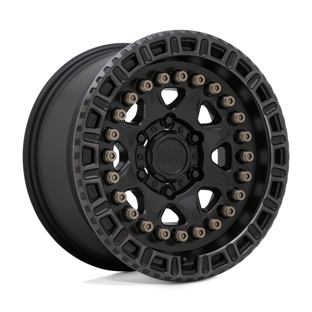 Black Rhino Carbine 20x9 6x139.7 -18 112.1 Matte Black Mach Tint Ring