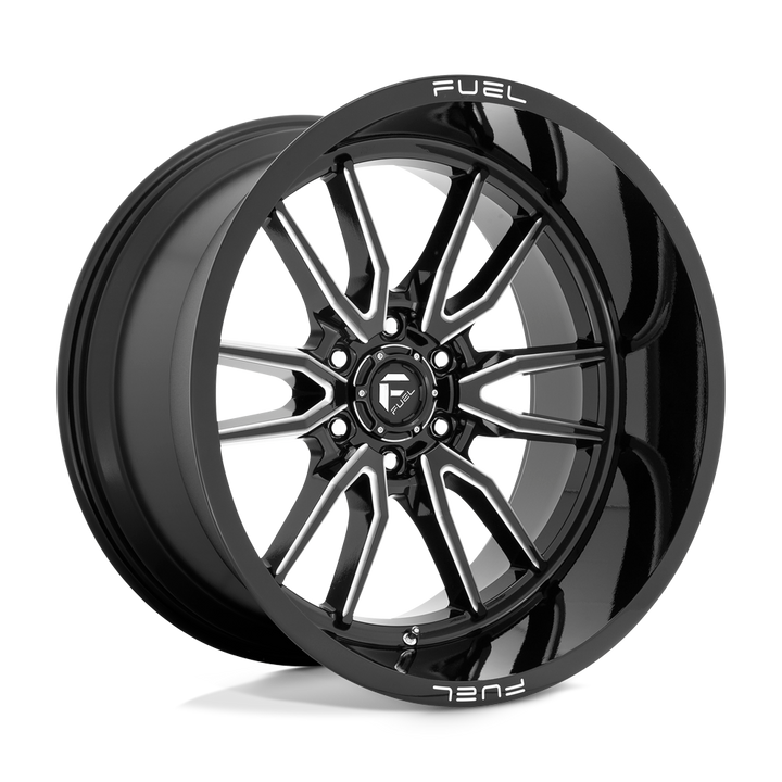 CARBURANT TOUT-TERRAIN D761 CLASH 22X12 6X139.7 -44 106.1 NOIR BRILLANT FRAISÉ