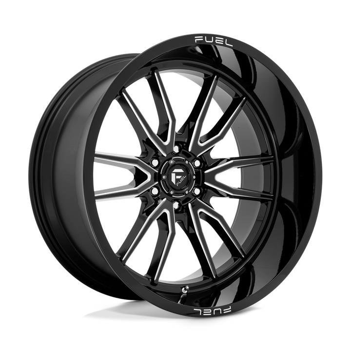 CARBURANT TOUT-TERRAIN D761 CLASH 24X12 6X139.7 -44 106.1 NOIR BRILLANT FRAISÉ