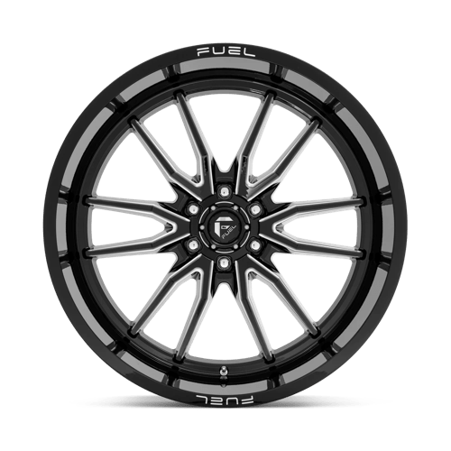 CARBURANT TOUT-TERRAIN D761 CLASH 24X12 6X139.7 -44 106.1 NOIR BRILLANT FRAISÉ