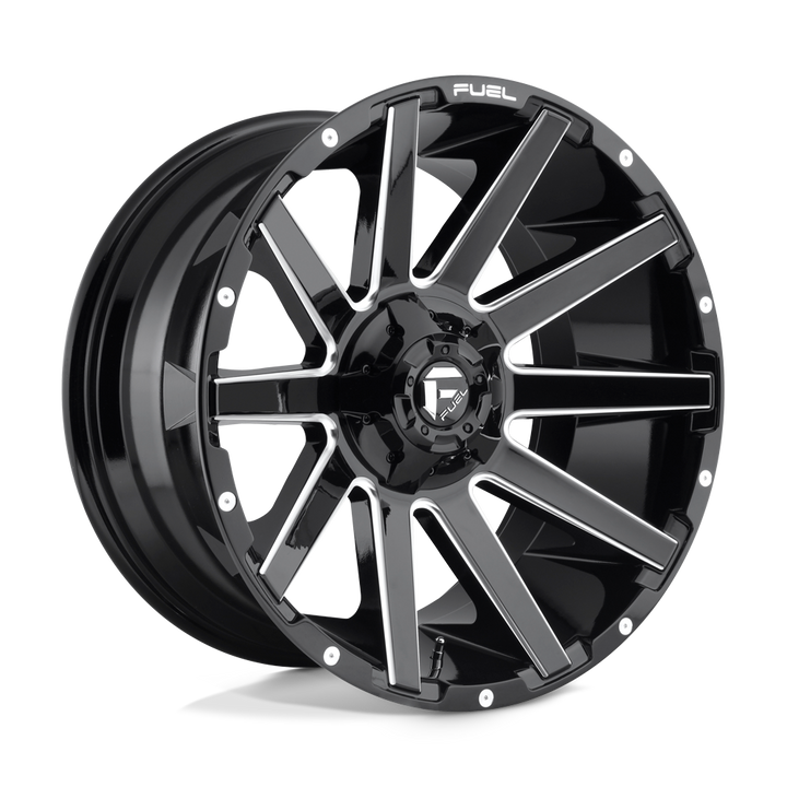CARBURANT TOUT-TERRAIN D615 CONTRA 20X10 5X139.7 / 5X150 -18 110.1 NOIR BRILLANT FRAISÉ