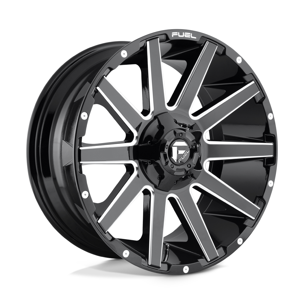 CARBURANT TOUT-TERRAIN D615 CONTRA 20X9 6X135 / 6X139.7 20 106.1 NOIR BRILLANT FRAISÉ