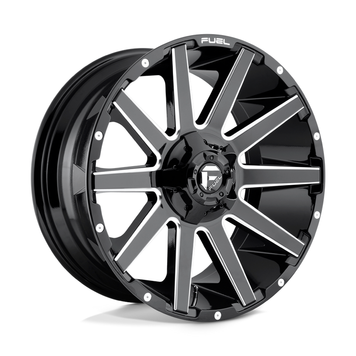 CARBURANT TOUT-TERRAIN D615 CONTRA 20X9 6X135 / 6X139.7 20 106.1 NOIR BRILLANT FRAISÉ