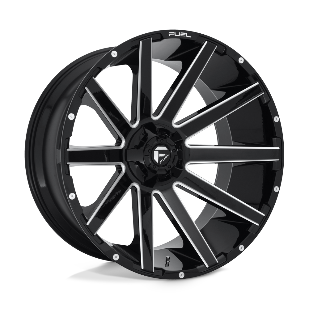 CARBURANT TOUT-TERRAIN D615 CONTRA 24X12 6X135 / 6X139.7 -44 106.1 NOIR BRILLANT FRAISÉ