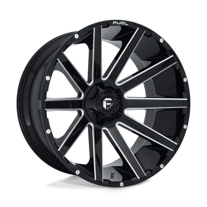 CARBURANT TOUT-TERRAIN D615 CONTRA 24X12 6X135 / 6X139.7 -44 106.1 NOIR BRILLANT FRAISÉ