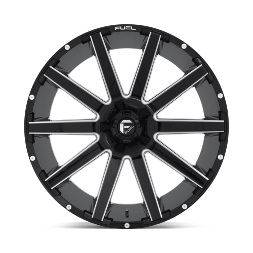CARBURANT TOUT-TERRAIN D615 CONTRA 24X12 6X135 / 6X139.7 -44 106.1 NOIR BRILLANT FRAISÉ