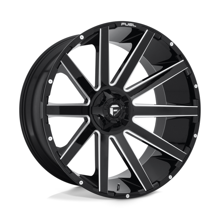 CARBURANT TOUT-TERRAIN D615 CONTRA 26X12 6X135 / 6X139.7 -44 106.1 NOIR BRILLANT FRAISÉ