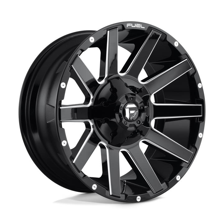 CARBURANT TOUT-TERRAIN D615 CONTRA 20X9 8X170 1 125.1 NOIR BRILLANT FRAISÉ