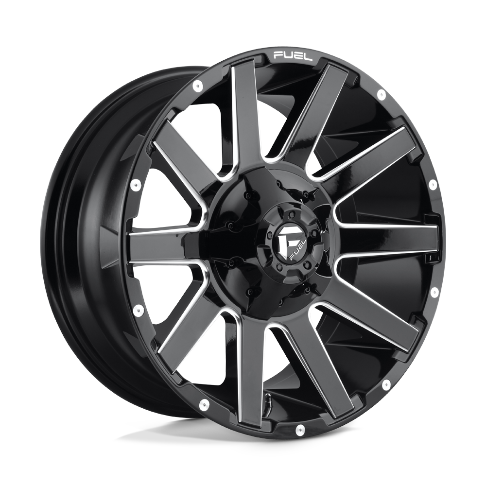 CARBURANT TOUT-TERRAIN D615 CONTRA 20X9 8X180 20 124.2 NOIR BRILLANT FRAISÉ