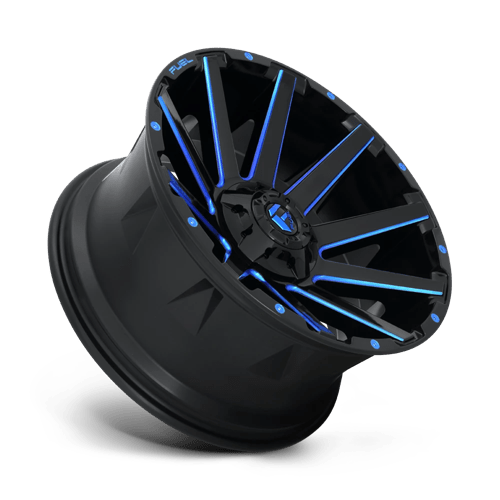 CARBURANT TOUT-TERRAIN D644 CONTRA 20X9 5X114.3 / 5X127 1 78.1 NOIR BRILLANT BLEU TEINTÉ CLAIRE