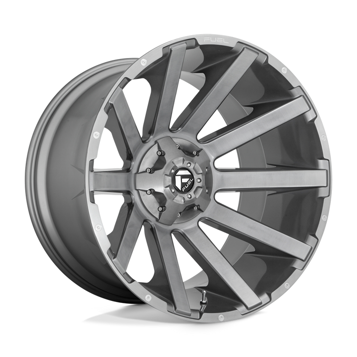 CARBURANT TOUT-TERRAIN D714 CONTRA PLATINUM 22X10 8X170 -18 125.1 BROSSÉ GUN METAL TEINTÉ CLAIRE
