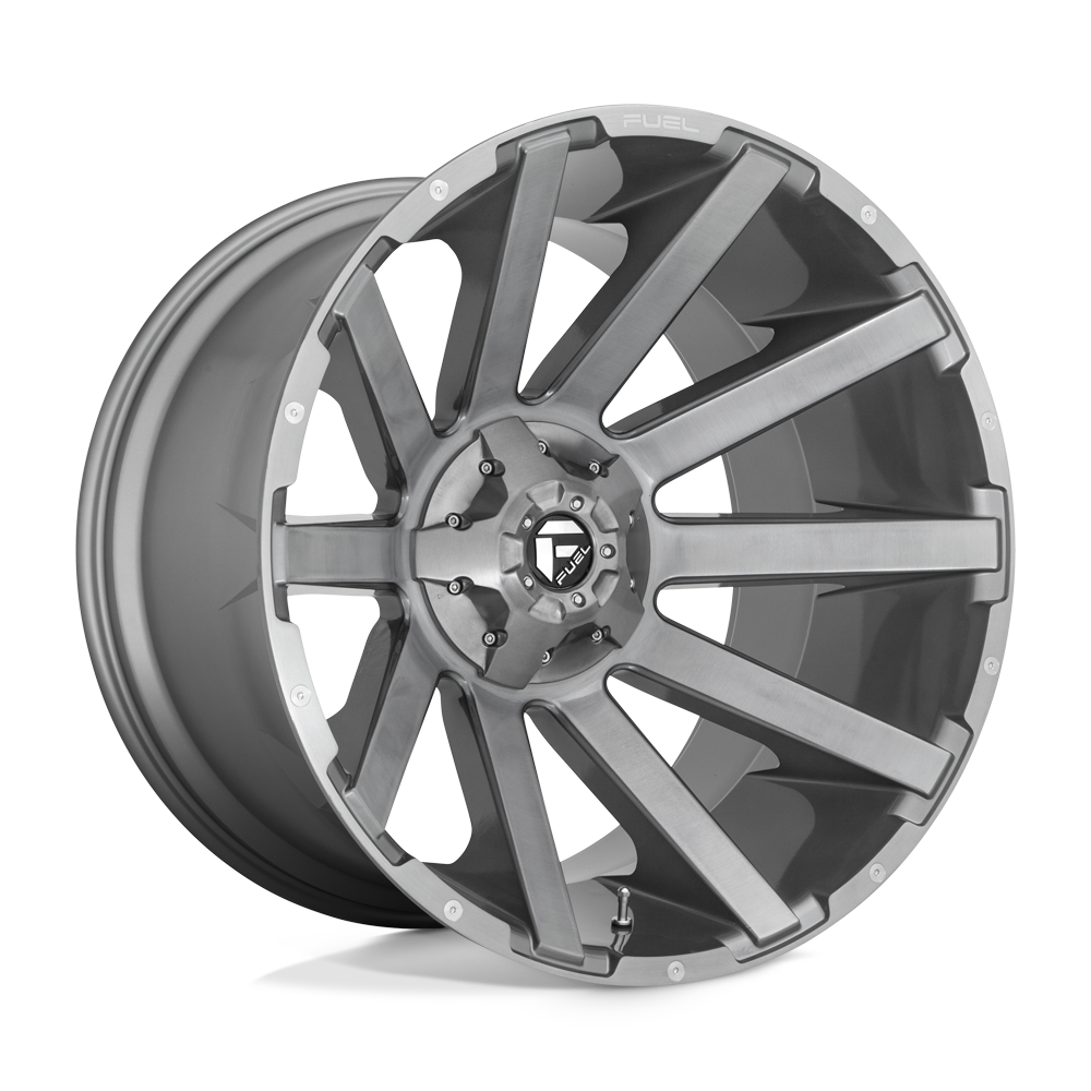 CARBURANT TOUT-TERRAIN D714 CONTRA PLATINUM 20X10 8X165.1 -18 125.1 BROSSÉ GUN METAL TEINTÉ CLAIR
