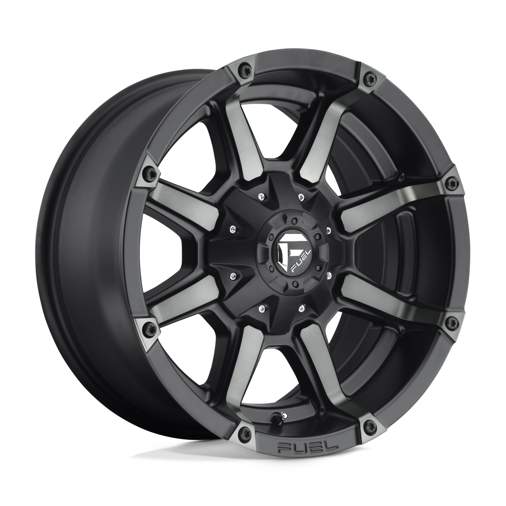 RACCORD CARBURANT TOUT-TERRAIN D556 18X9 6X135 / 6X139.7 1 106.1 NOIR MAT DOUBLE TEINTE FONCÉ