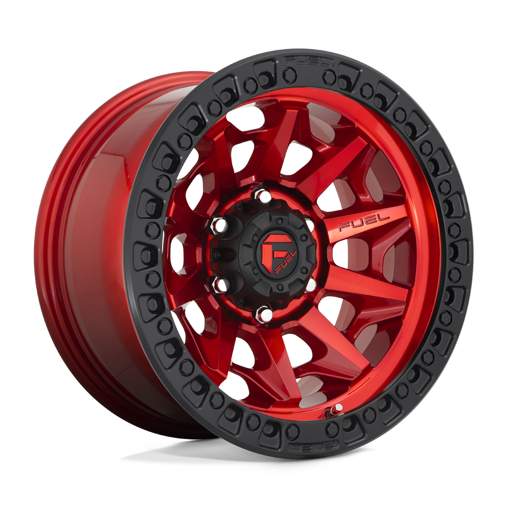 Fuel Off-Road D695 Covert 17x9 6x135 -12 87.1 Candy Red Black Bead Ring