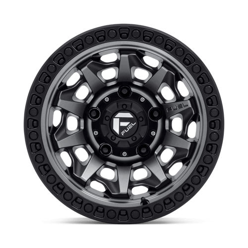 FUEL OFF-ROAD D716 COVERT 15X8 5X139.7 -12 108 ANNEAU DE PERLES NOIR GUN METAL MAT