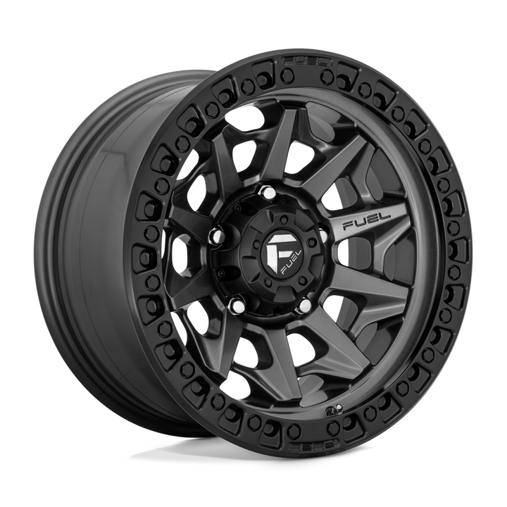 FUEL OFF-ROAD D716 COVERT 17X9 6X139.7 -12 106.1 ANNEAU DE PERLES NOIR GUN METAL MAT
