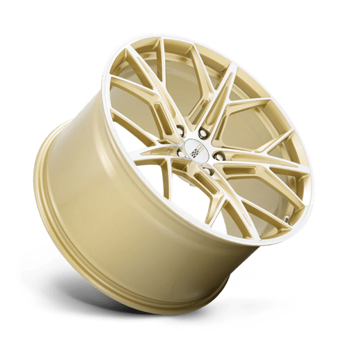 Cray Hammerhead 21x12 5x120 52 67.06 Gloss Gold W / Mirror Cut Face