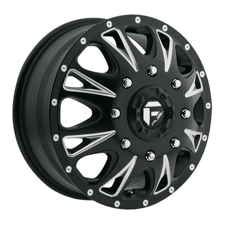 CARBURANT TOUT-TERRAIN D513 ACCÉLÉRATEUR 17X6.5 8X165.1 129 125.1 NOIR MAT FRAISÉ