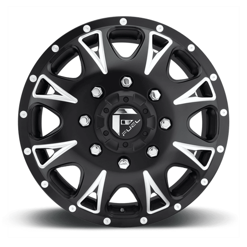 CARBURANT TOUT-TERRAIN D513 ACCÉLÉRATEUR 17X6.5 8X165.1 129 125.1 NOIR MAT FRAISÉ