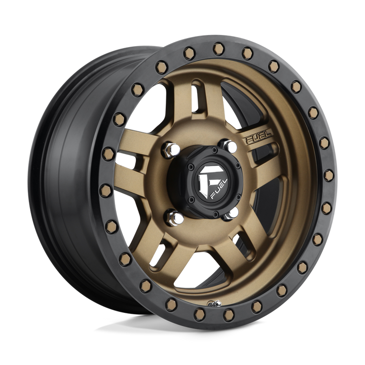 FUEL UTV OFF-ROAD D583 ANZA 4+3 14X7 4X156 13 132 MATTE BRONZE BLACK BEAD RING