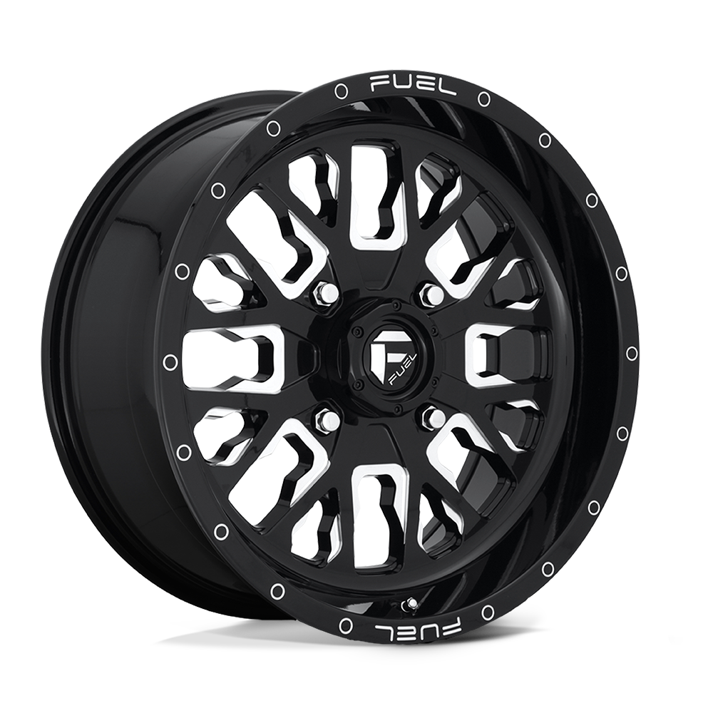 CARBURANT TOUT-TERRAIN D611 COURSE 22X7 4X156 13 110.1 NOIR BRILLANT FRAISÉ