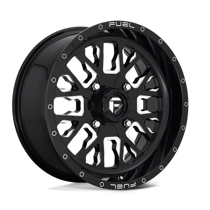 CARBURANT TOUT-TERRAIN D611 COURSE 22X7 4X156 13 110.1 NOIR BRILLANT FRAISÉ