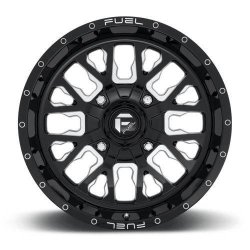 CARBURANT TOUT-TERRAIN D611 COURSE 22X7 4X156 13 110.1 NOIR BRILLANT FRAISÉ