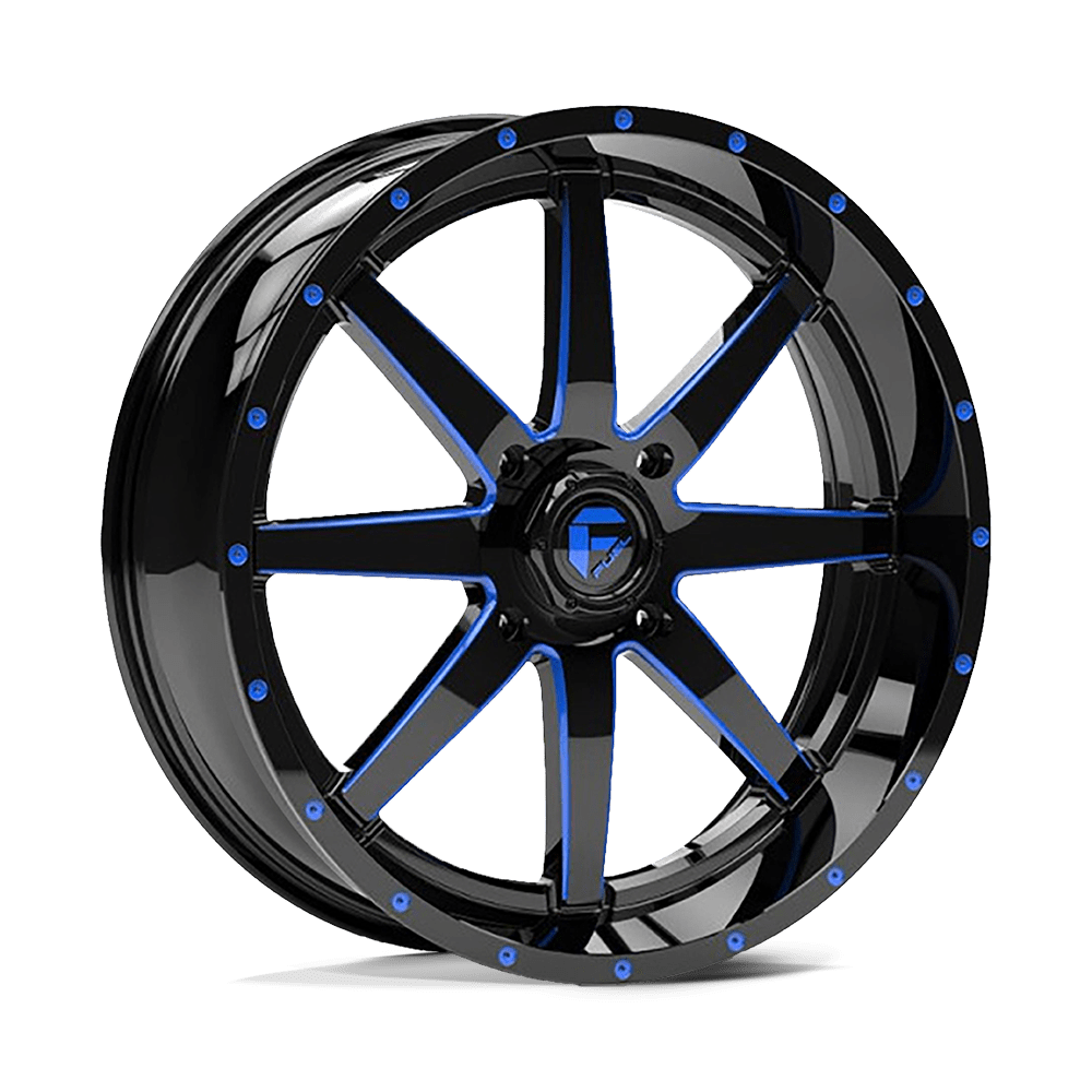 Fuel Off-Road (UTV) D651 Maverick Utv 20x7 4x156 13 132 Gloss Black Mill Blue Tint