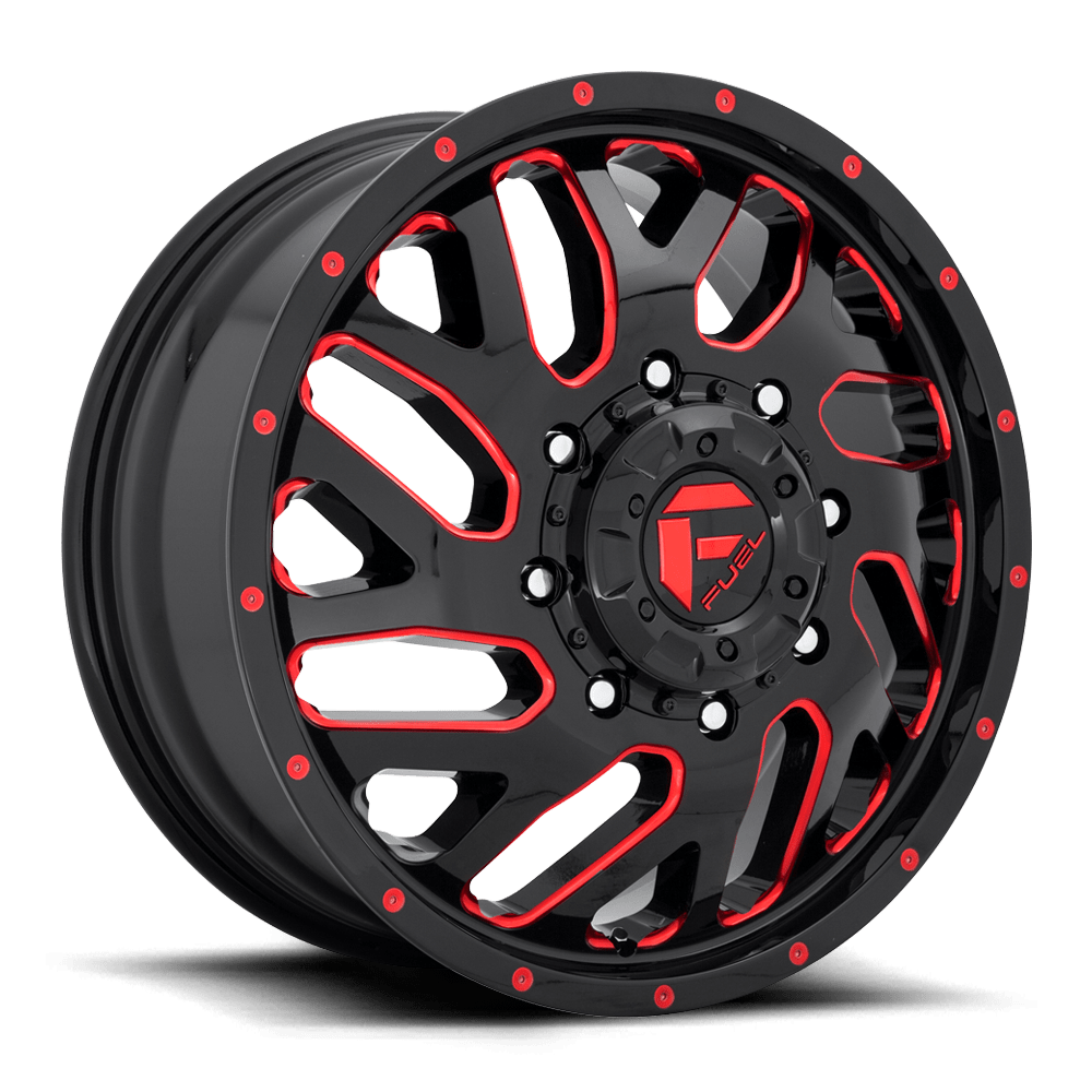 Fuel Off-Road D656 Triton 20x8.25 8x165.1 105 121.5 Gloss Black Red Tinted Clear